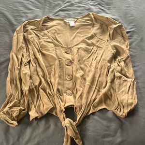 Tan Colored Crop Top